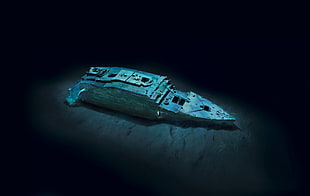 sunken ship, Titanic, ship, underwater, wreck HD wallpaper