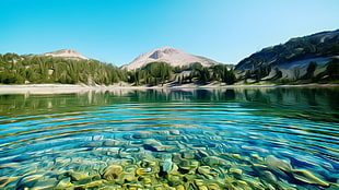 body of lake water, landscape, nature, water HD wallpaper