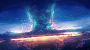 tornado 3D wallpaper, tornado, sky, DeviantArt