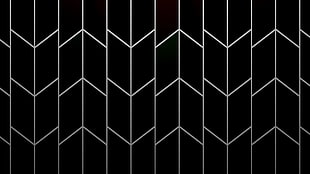 black and gray grid illustration, tile, simple, pattern, shapes HD wallpaper