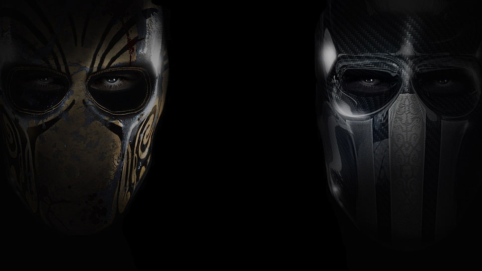 Black Panther-themed masks, Army of Two HD wallpaper