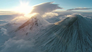 snow capped moutain, mountains, nature