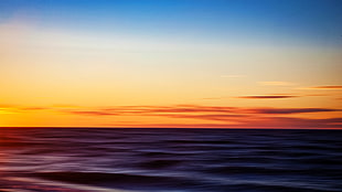 calm body of water, sea, blurred HD wallpaper