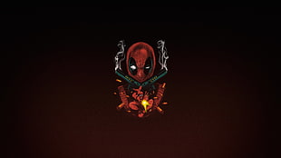 Deadpool artwork, Deadpool, Merc with a mouth, simple background, minimalism HD wallpaper