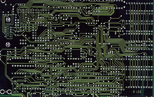 black and green circuit board HD wallpaper