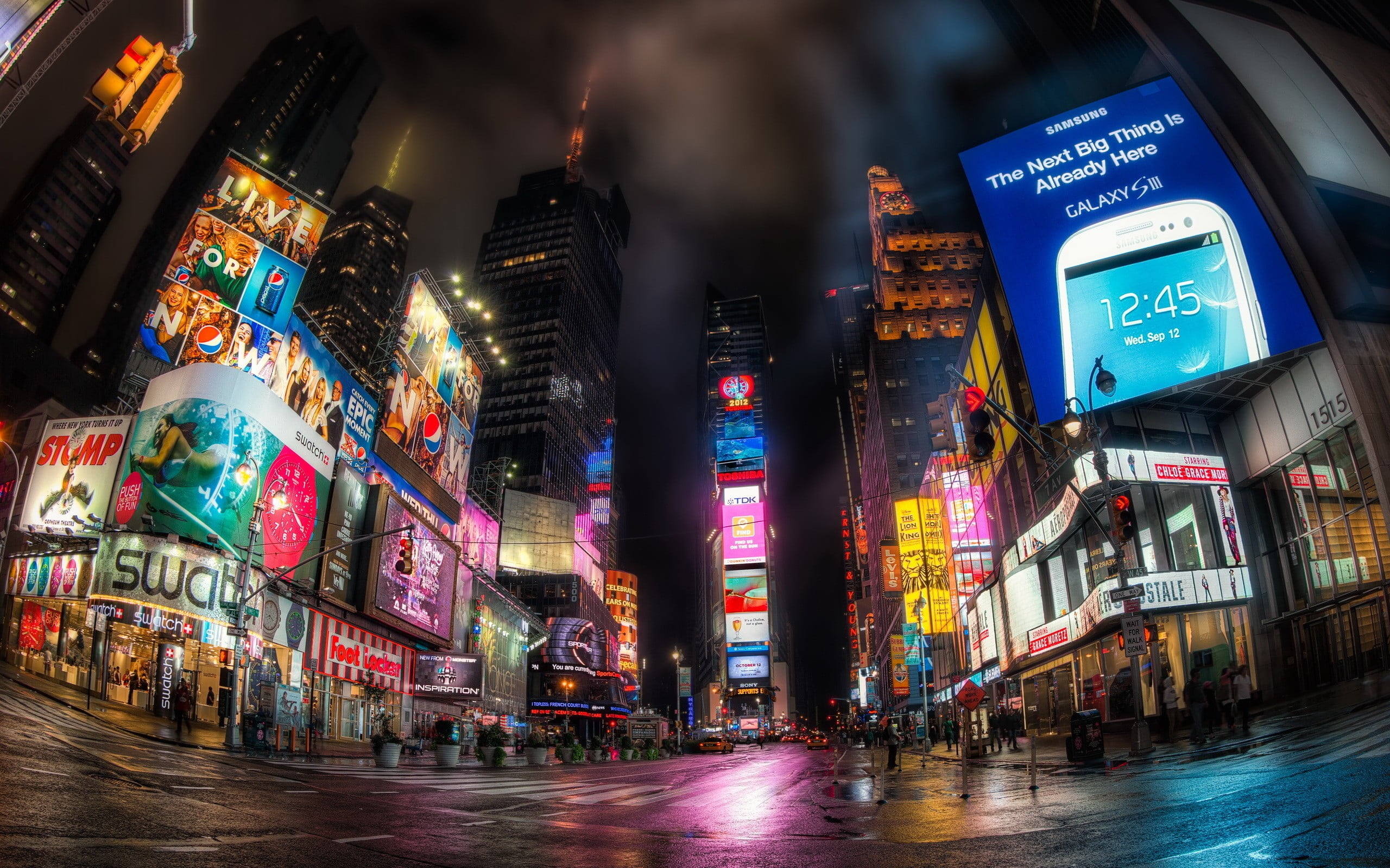 Times Square New York Cityscape City Building Hdr Hd Wallpaper