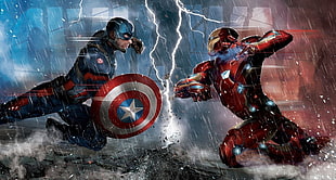 Captain America and Iron-Man HD wallpaper