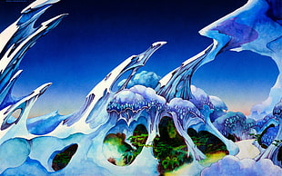 sea waves painting, Roger Dean HD wallpaper