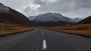 gray and white asphalt road HD wallpaper