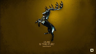 Ours is the Fury wallpaper, Game of Thrones, A Song of Ice and Fire, digital art, House Baratheon HD wallpaper