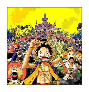 One Piece fan art, One Piece, thriller bark, Monkey D. Luffy, Nami HD wallpaper