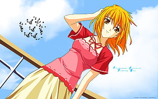 yellow haired girl anime character