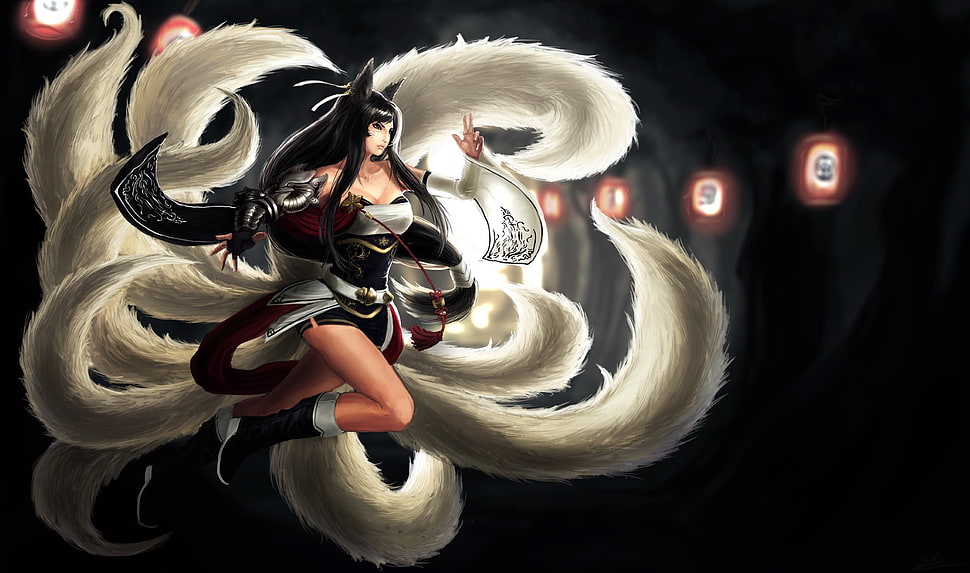 Ahri from League of Legends, League of Legends, Ahri HD wallpaper