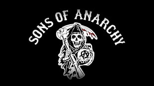 Sons of Anarchy logo, Sons Of Anarchy, black, TV HD wallpaper
