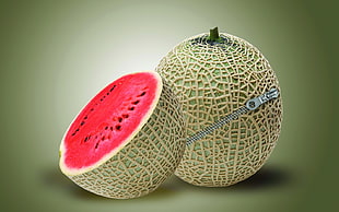 green melon fruit HD wallpaper