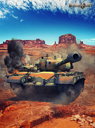 multicolored battle tank illustration, World of Tanks, tank, wargaming, video games HD wallpaper