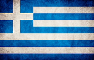 blue and white cross with stripe flag, Greek, Greece, flag HD wallpaper
