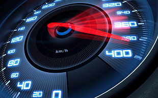 closeup photo of digital speedometer HD wallpaper