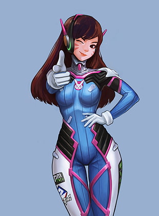 D.va from overwatch HD wallpaper