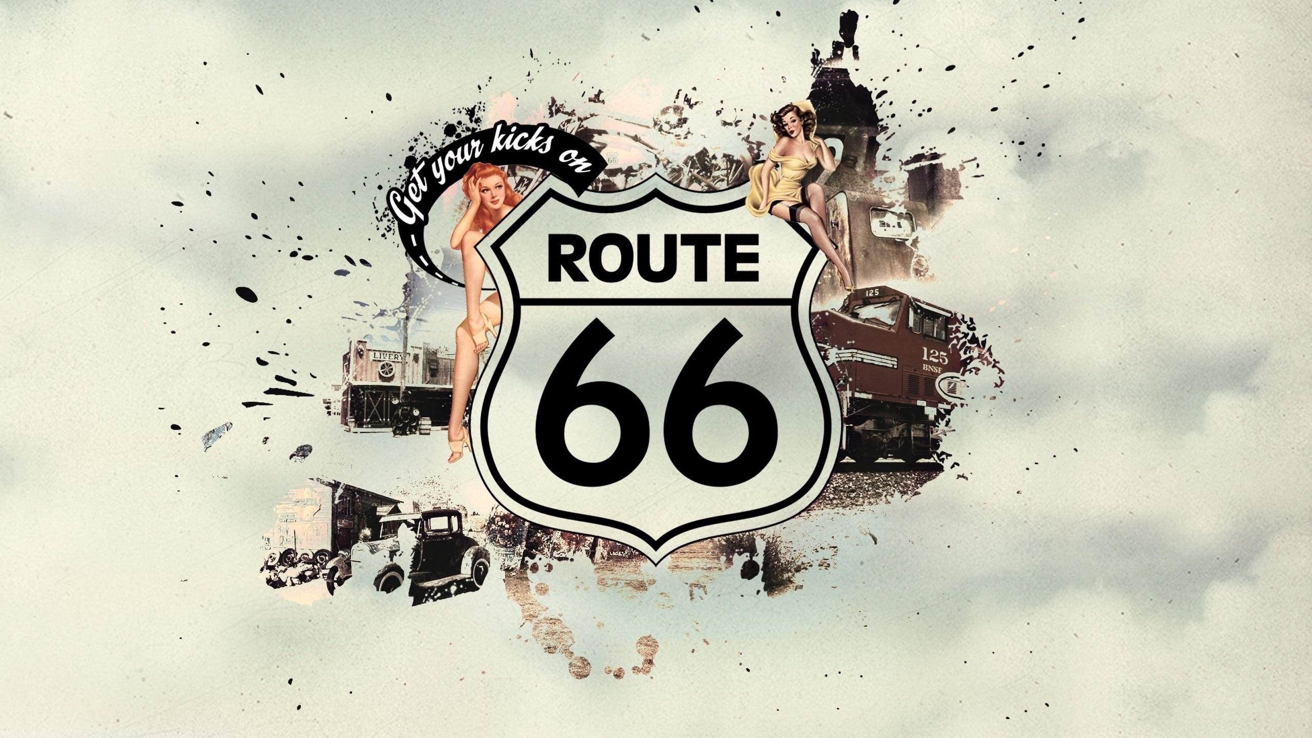 Route 66 logo, Route 66, digital art HD wallpaper | Wallpaper Flare