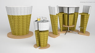 white and yellow woven stands, artwork, commercial HD wallpaper