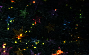 multicolored string lights, stars, space, rainbows, colorful HD wallpaper