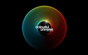 Colourful Universe logo with black background