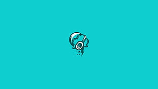 black and teal logo, cold, Cutepet, humor, minimalism