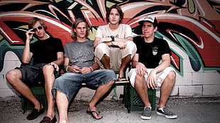 photo of four-man band HD wallpaper