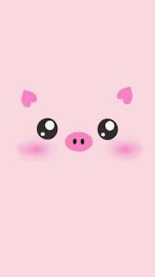 pink pig illustration HD wallpaper