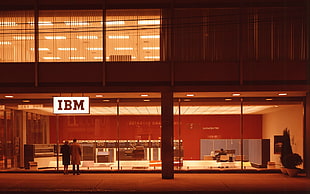 IBM signage, IBM, 1980s, history, office HD wallpaper