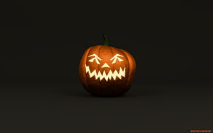 red Jack-O'-Lantern wallpaper, Halloween, Jack O' Lantern, pumpkin