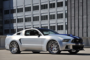 grey Ford Mustang