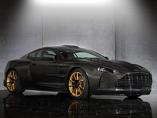 gray Aston Martin sports coupe HD wallpaper