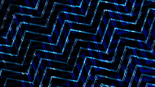 blue and black chevron pattern, lines HD wallpaper