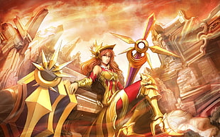 female gaming character wallpaper, League of Legends, anime, Leona (League of Legends) HD wallpaper