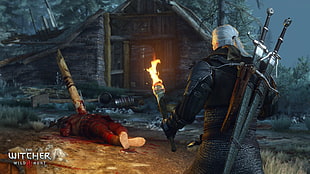 The Witcher Wild Hunt game wallpaper, The Witcher 3: Wild Hunt, Geralt of Rivia, CD Projekt RED HD wallpaper