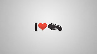1 love Fender guitar headstock print illustration HD wallpaper