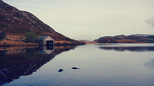 house beside body of water during day time