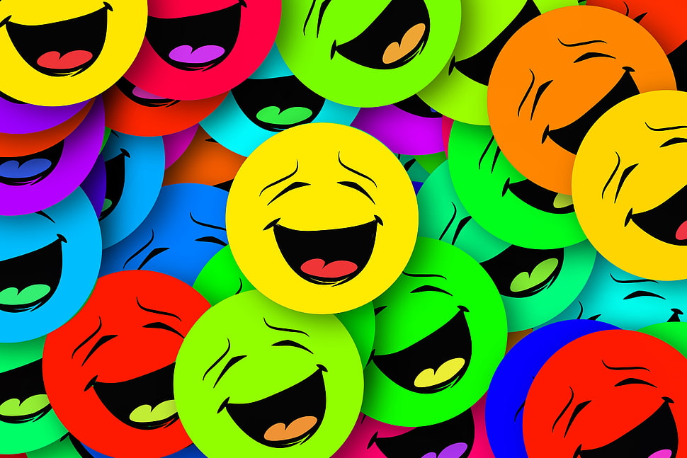 assorted color emoticon digital wallpaper HD wallpaper