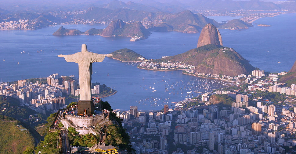 aerial photography of Christ the Redeemer during daytime HD wallpaper