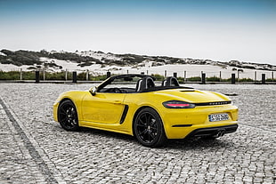Porsche,  Boxster,  Yellow,  Convertible HD wallpaper
