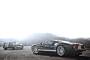 gray coupe illustration, car, Ford GT, Ford, vehicle HD wallpaper