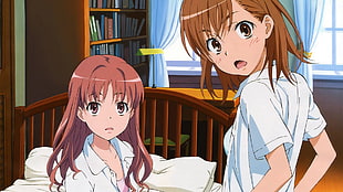 two girl anime illustrations