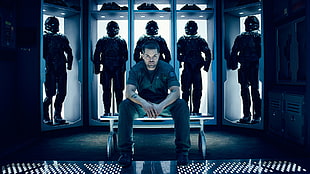 men's black overall suit, the expanse, science fiction, Amos Burton, Wes Chatham HD wallpaper