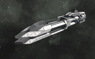 white and gray metal frame, Space Engineers, spaceship HD wallpaper