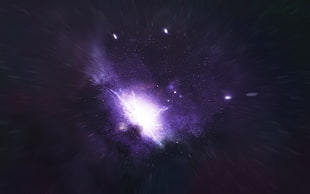 purple galaxy, space, nebula, stars, science fiction