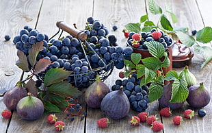 ripe blue berries, food, lunch HD wallpaper