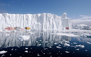 ice mountain, nature, landscape, sea, coast