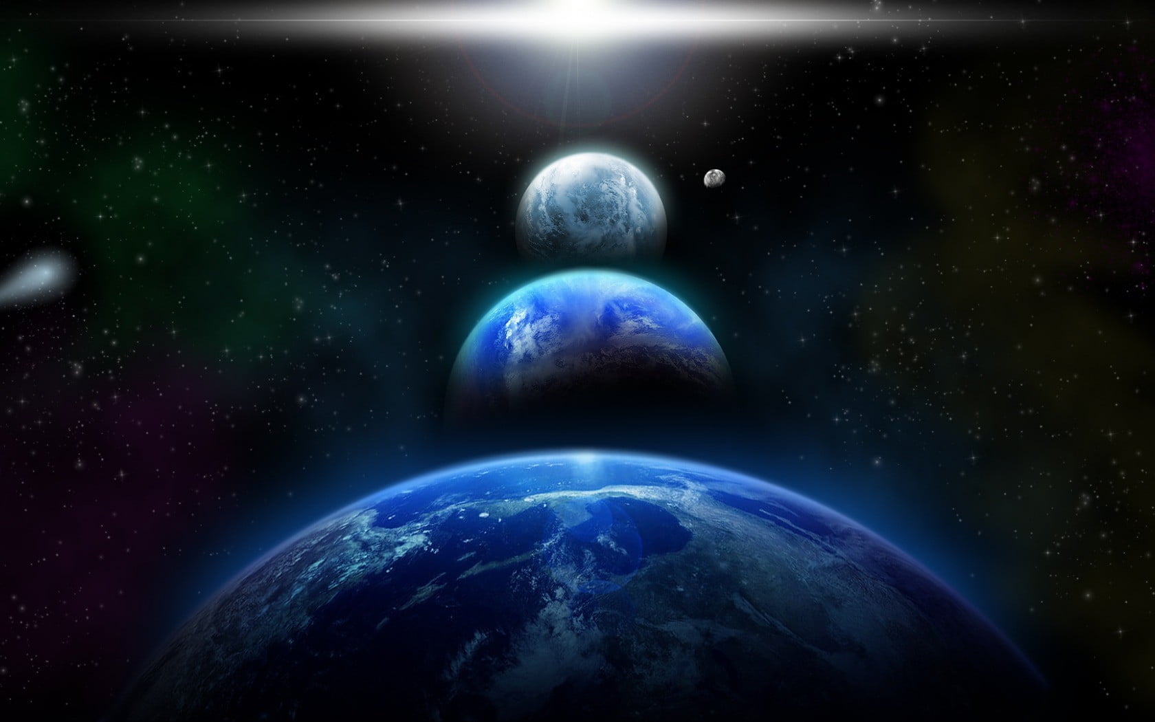 planet Earth illustration, space, digital art, planet, artwork